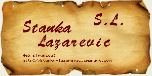 Stanka Lazarević vizit kartica